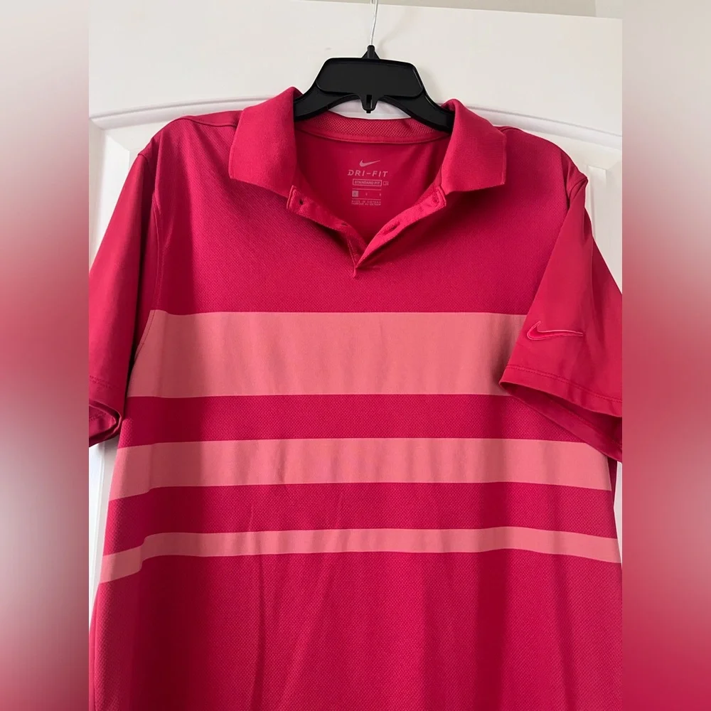 Nike Dry Men's Size‎ Large Dri-Fit Golf Polo Shirt Red Standard Fit CI7903 609
